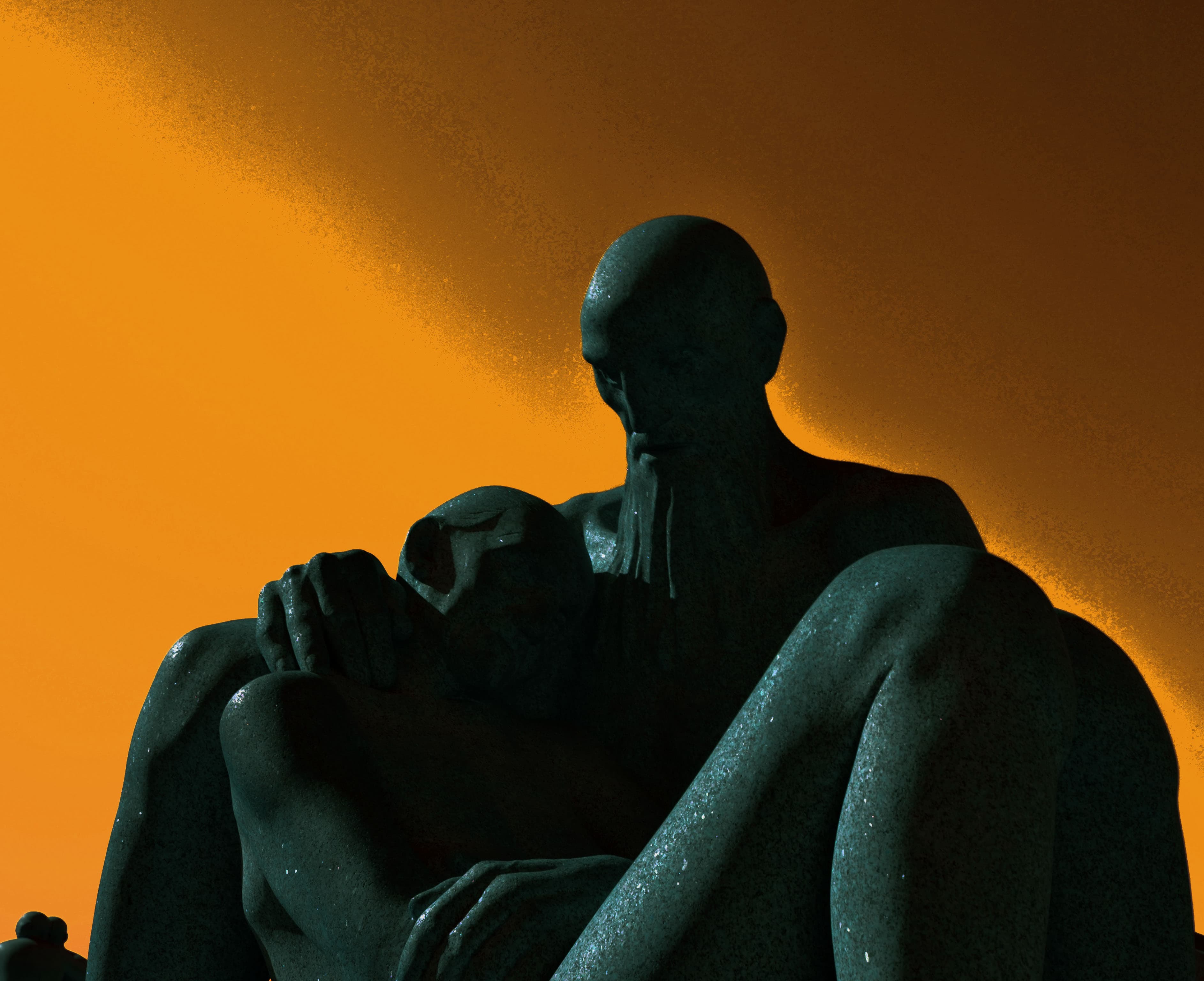 Humanity Statues - Yellow Death